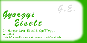 gyorgyi eiselt business card